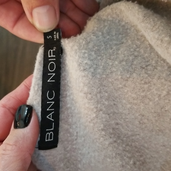 Blanc Noir Small Taupe/Champagne Draped front hoodie. - Picture 11 of 11